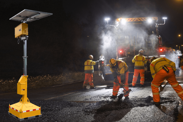 Lighting Tower Roadwork at Night Vizona